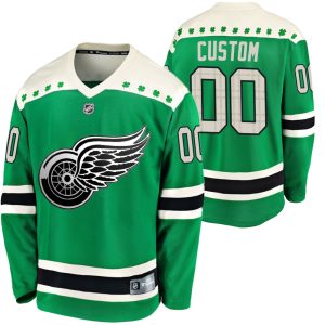 Detroit Red Wings Trikot Benutzerdefinierte #00 Grün 2020 St. Patrick’s Day Breakaway